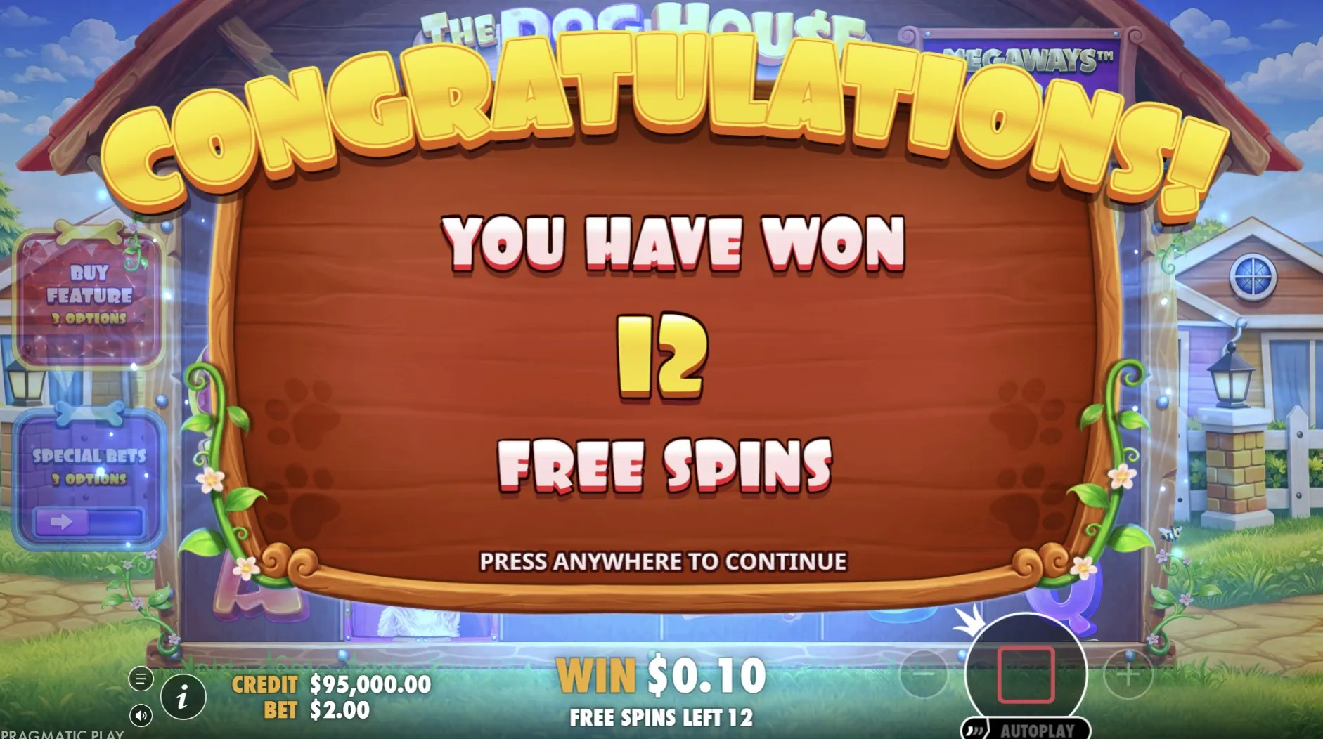 Social casino credits and round reading